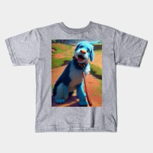 Monty the Blue Dog Kids T-Shirt
